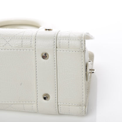 Christian Dior Calfskin Cannage Stitched Small Lady East West Lady Dior White 14 of 26