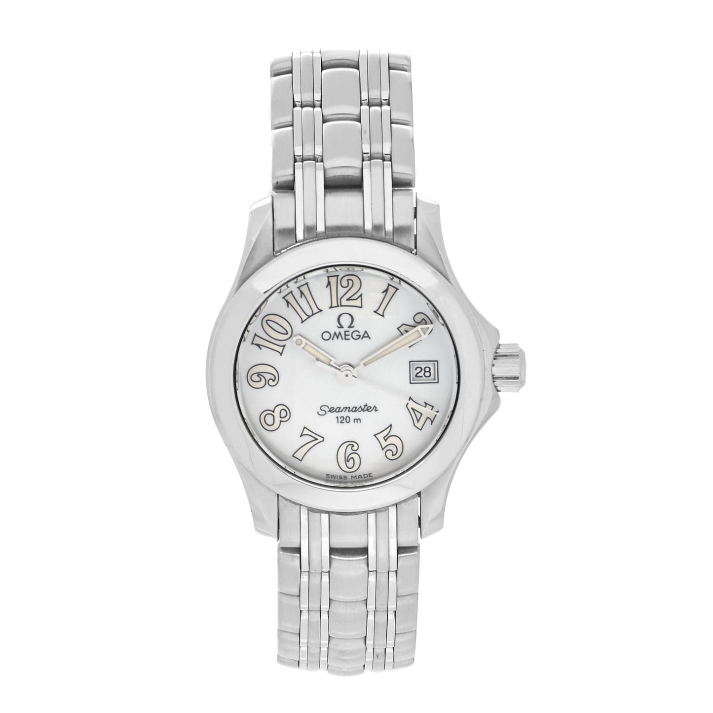 Stainless Steel Mother of Pearl 26mm Seamaster Quartz Watch 2581.70