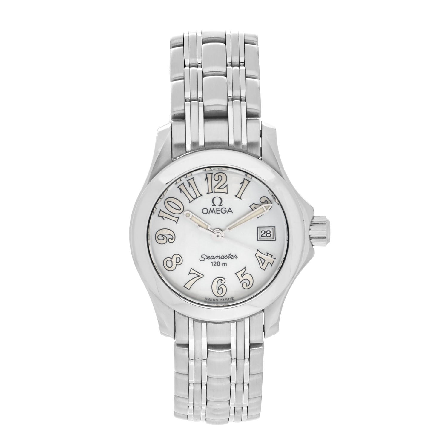 Omega Stainless Steel Mother of Pearl 26mm Seamaster Quartz Watch 2581.70 1 of 4