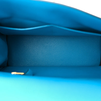Hermes Togo Kelly Retourne 28 Bleu Zanzibar 5 of 11