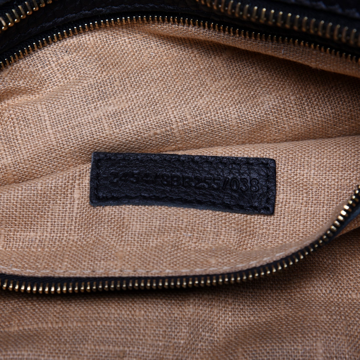Grained Calfskin Large Devil Trapezio Tote Black