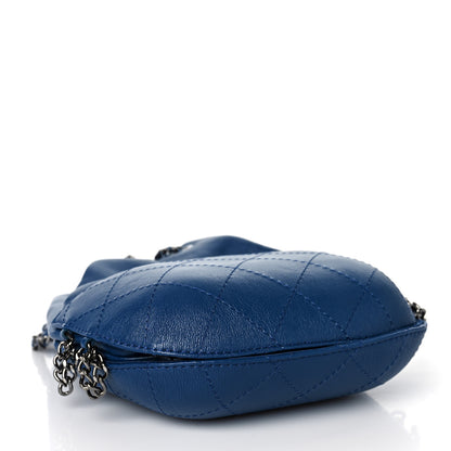 Chanel Calfskin Quilted Small Gabrielle Bucket Dark Blue 3 of 8