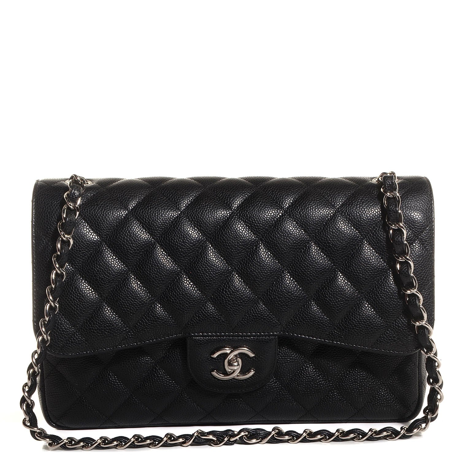 Chanel Caviar Quilted Jumbo Double Flap Black 1 of 8