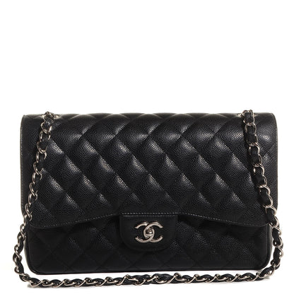 Chanel Caviar Quilted Jumbo Double Flap Black 1 of 8