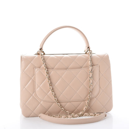 Chanel Lambskin Quilted Medium Trendy CC Flap Dual Handle Bag Beige 3 of 9