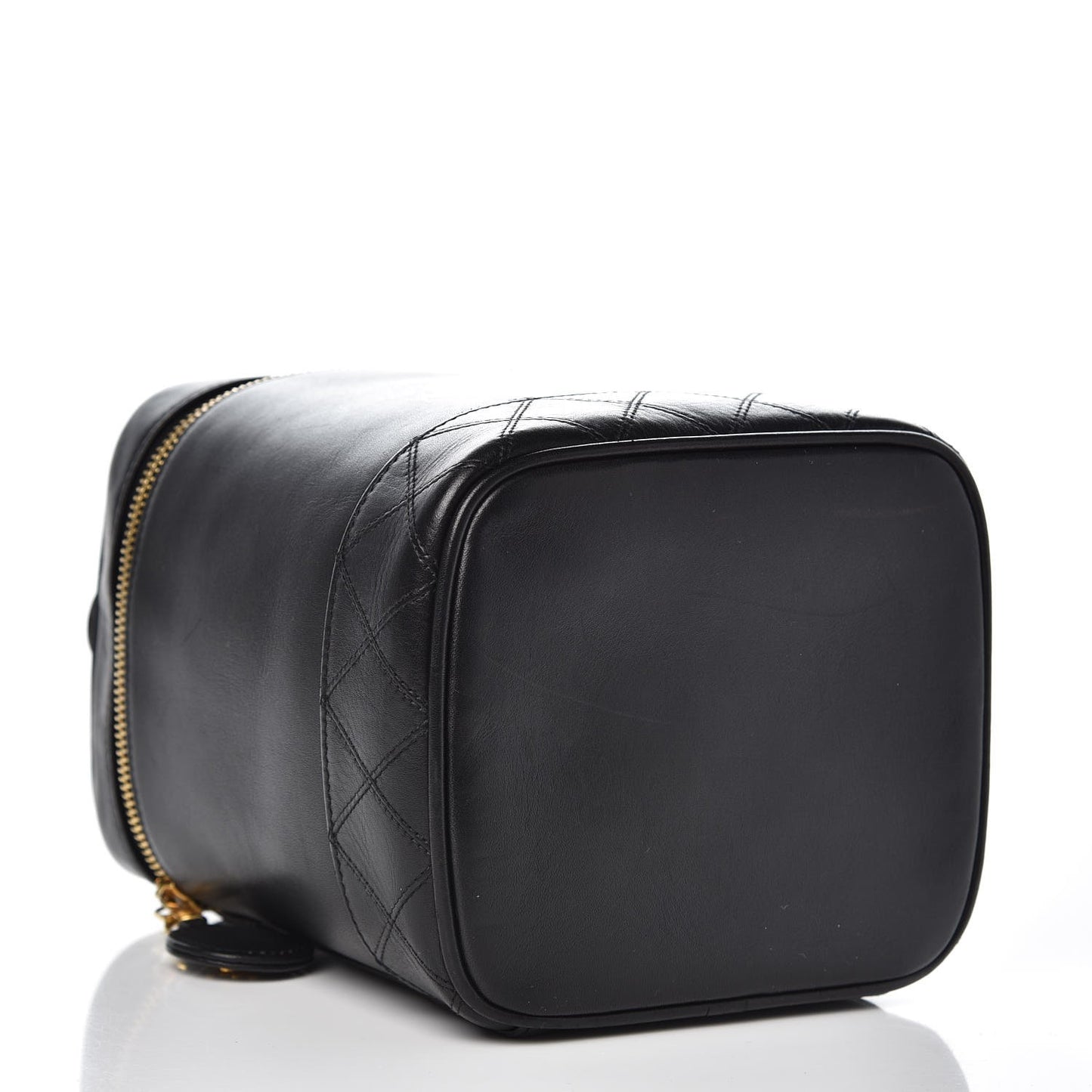 Lambskin Vanity Cosmetic Case Black