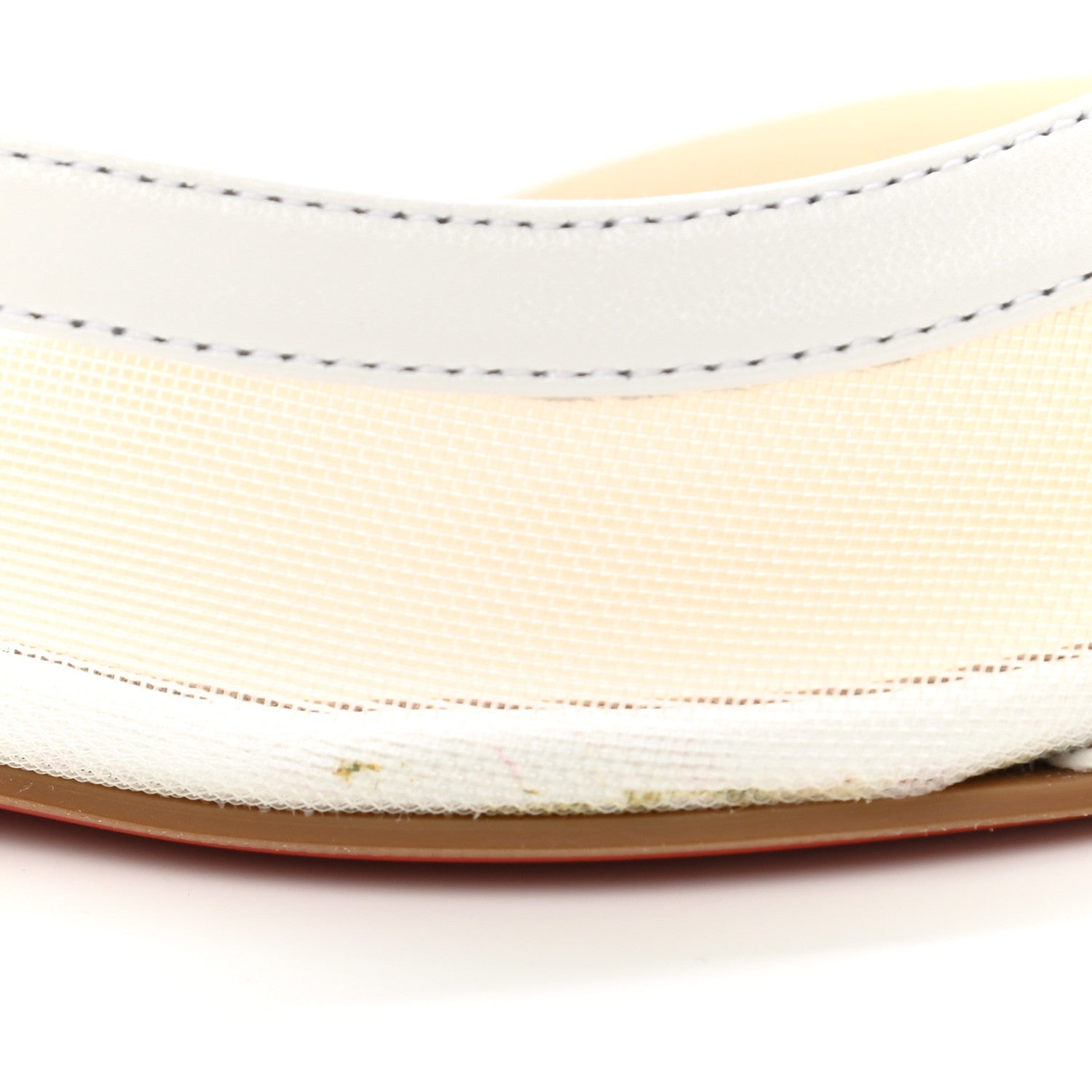 Christian Louboutin Kid Rete Galativi Flats 37.5 Version Bianco 9 of 11