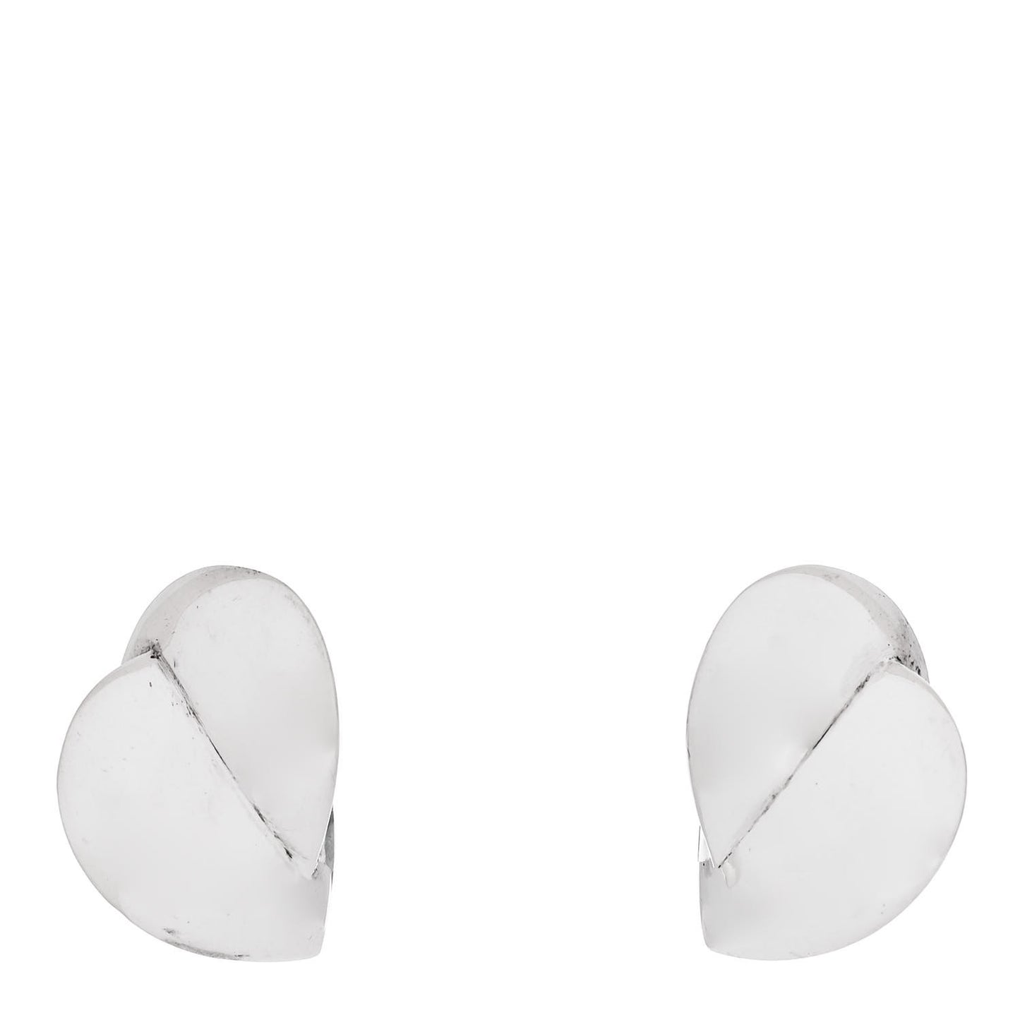 Sterling Silver Frank Gehry Folded Heart Earrings