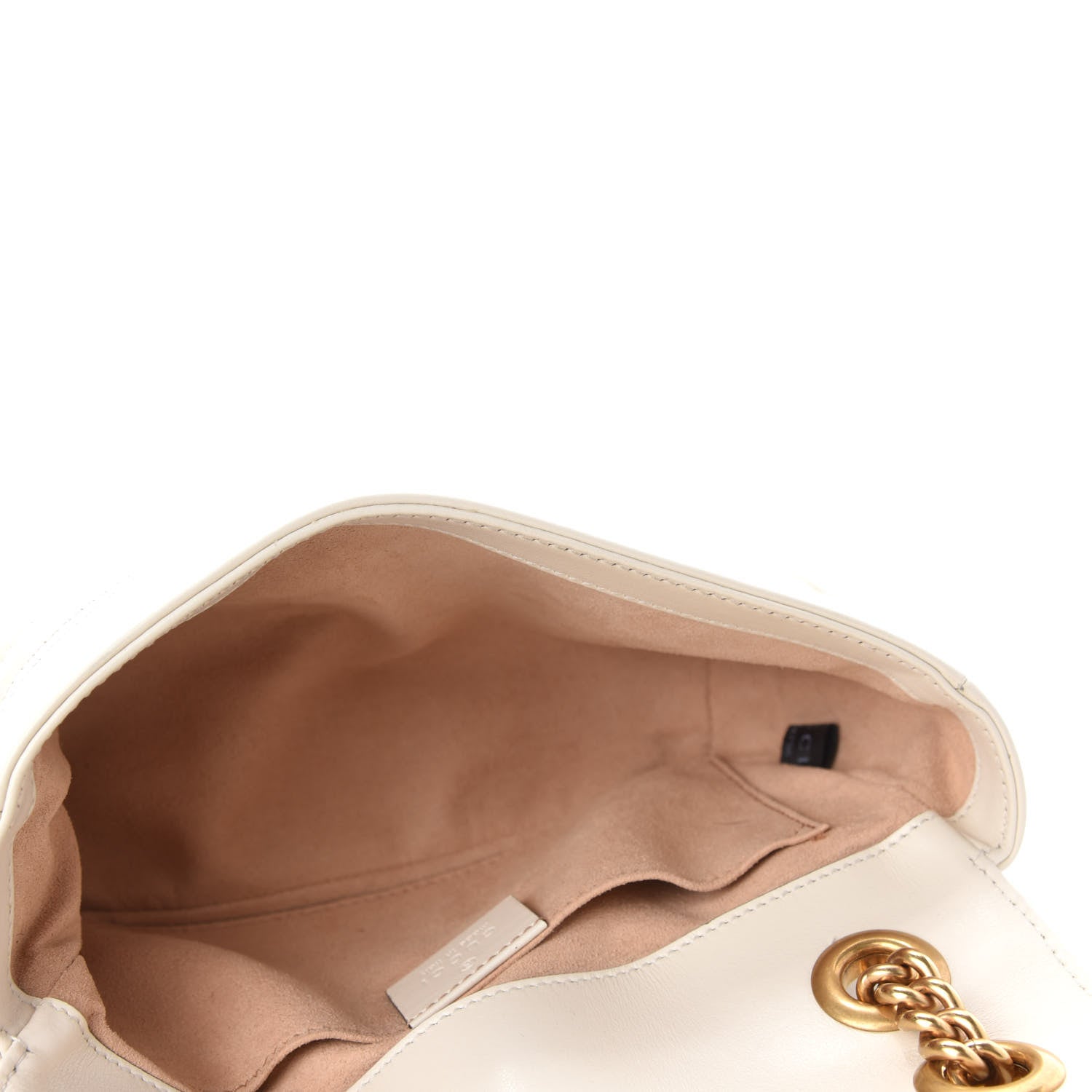 Gucci Calfskin Matelasse Mini GG Marmont Shoulder Bag White 5 of 10