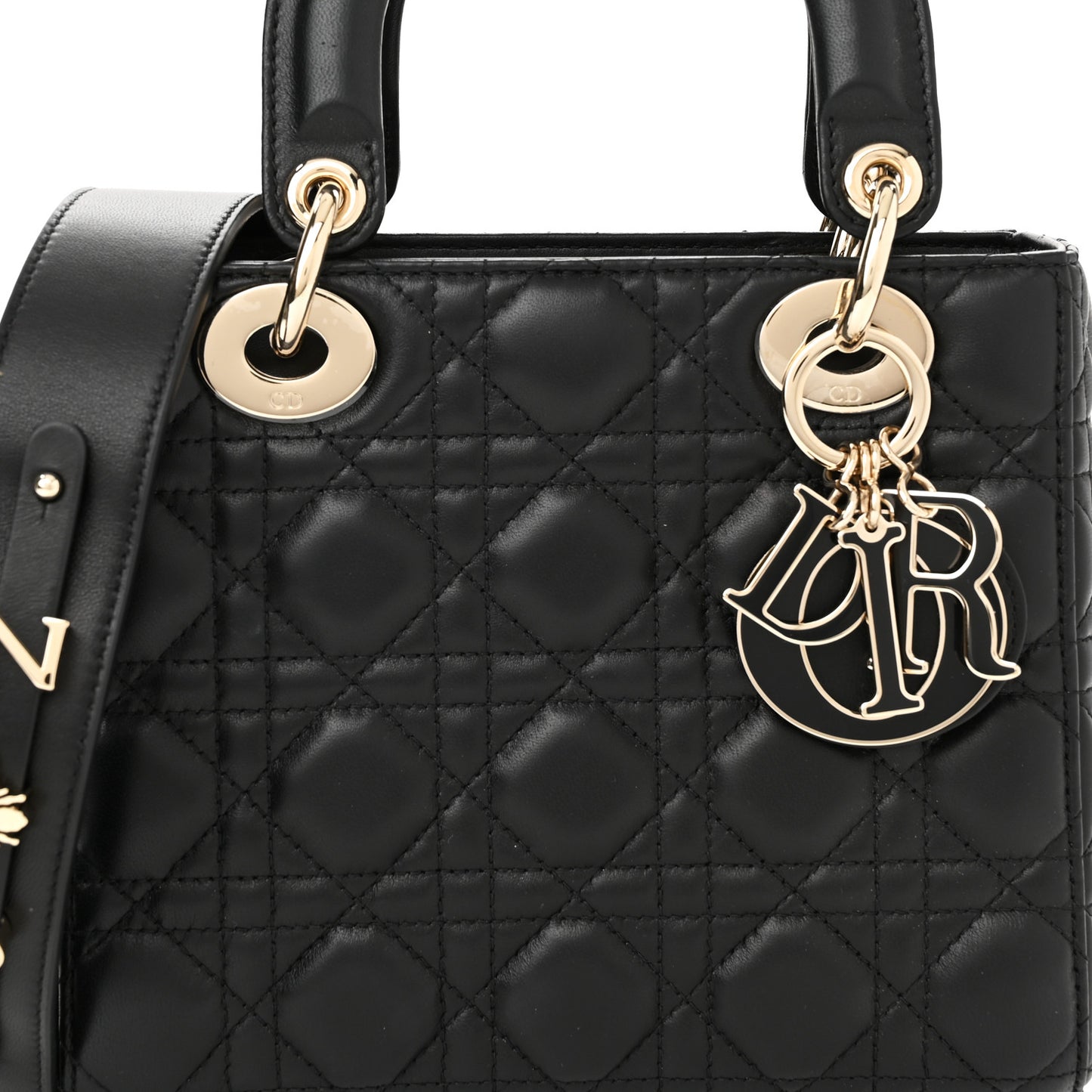 Lambskin Cannage Small My ABCDior Lady Dior Black