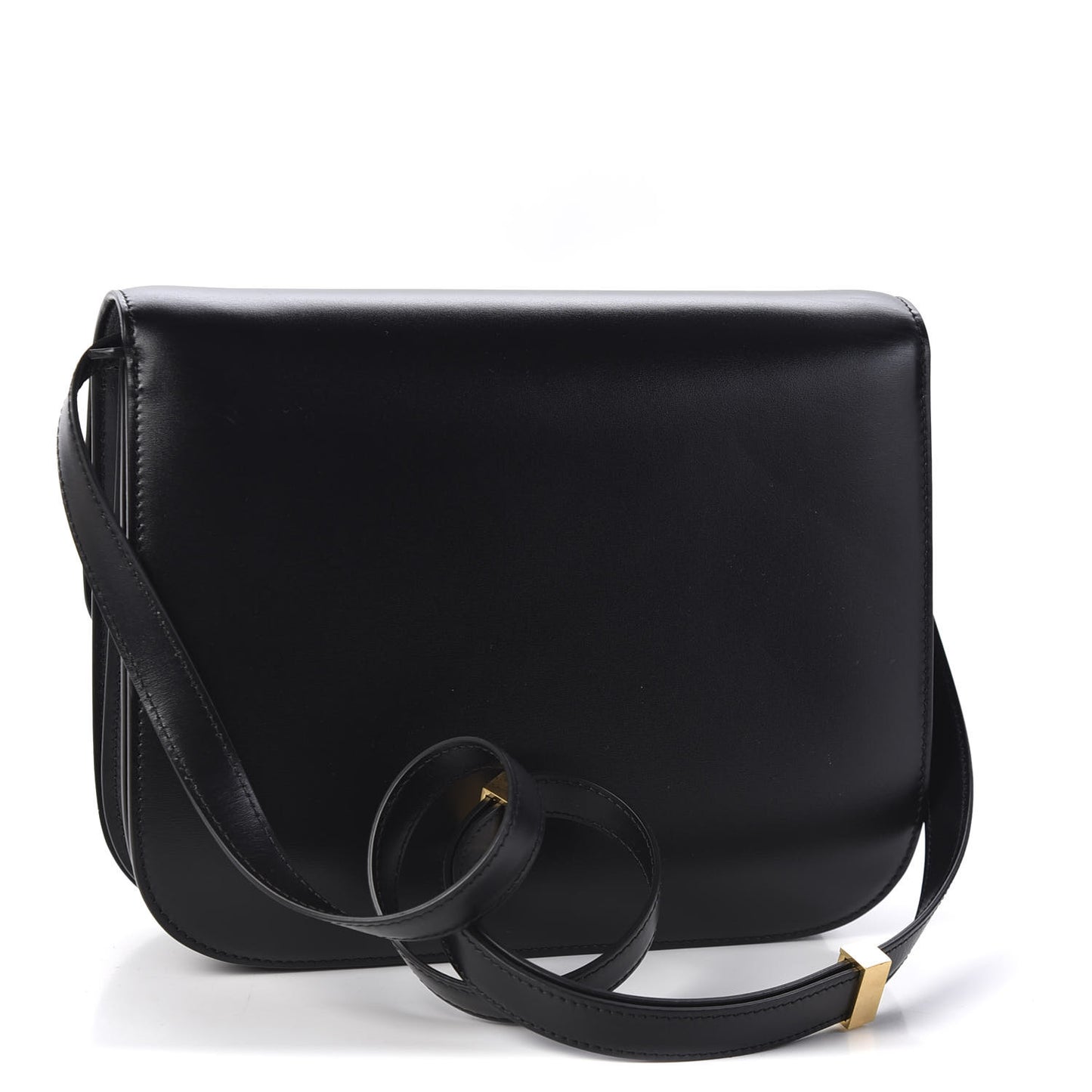 Box Calfskin Medium Classic Box Flap Bag Black