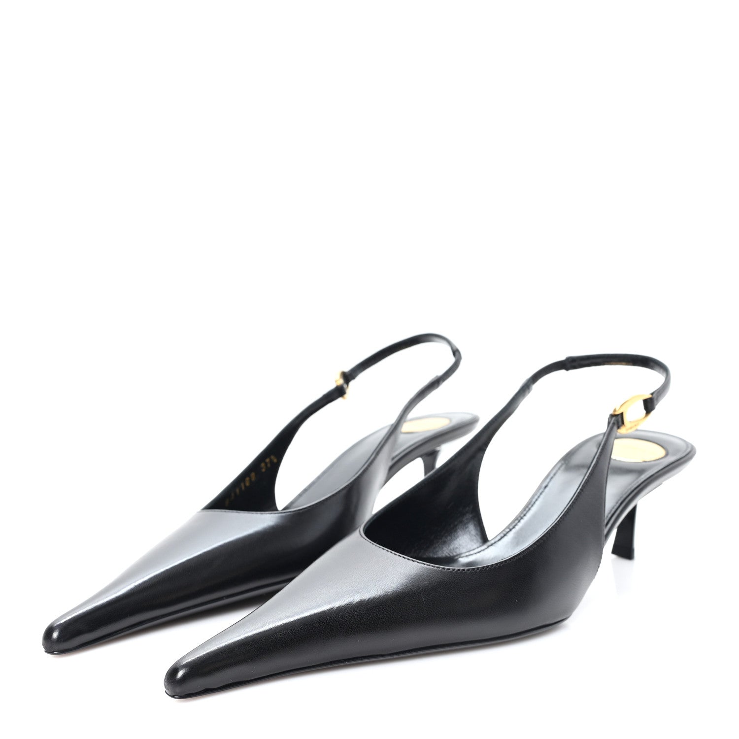Saint Laurent Nappa Giannutri Vendome Slingback 50mm Pumps 37.5 Black 4 of 9