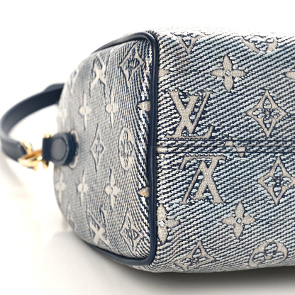 Louis Vuitton Monoglam Speedy Bandouliere 20 Blue 8 of 9