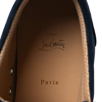 Christian Louboutin Suede Spiked Fav Fique Mens Sneakers Navy 46.5 9 of 10