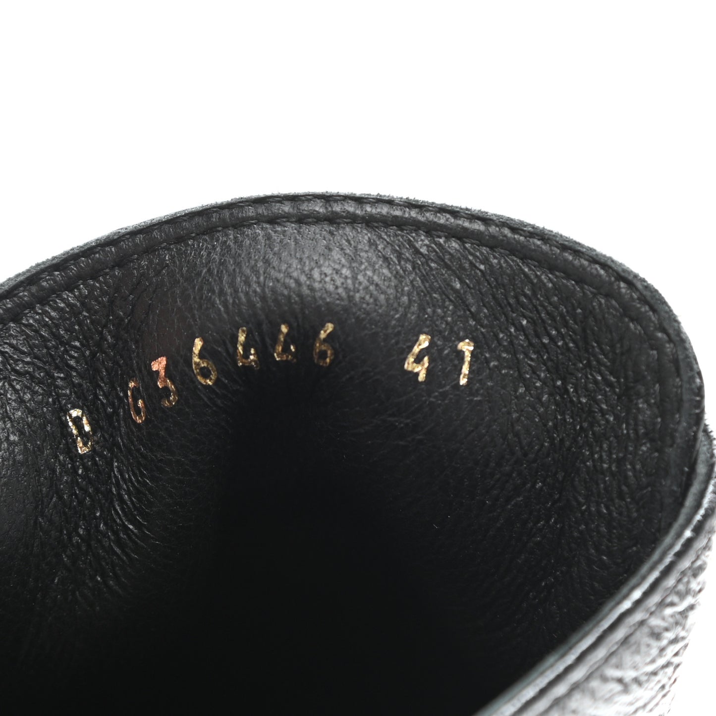 Shiny Crumpled Lambskin CC Lace Up Oxfords 41 Black