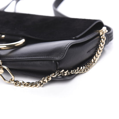 Chloe Suede Calfskin Small Faye Shoulder Bag Black 9 of 9
