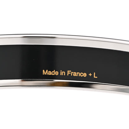 Hermes Enamel Printed Narrow Bracelet 70 Blue Orange 5 of 5