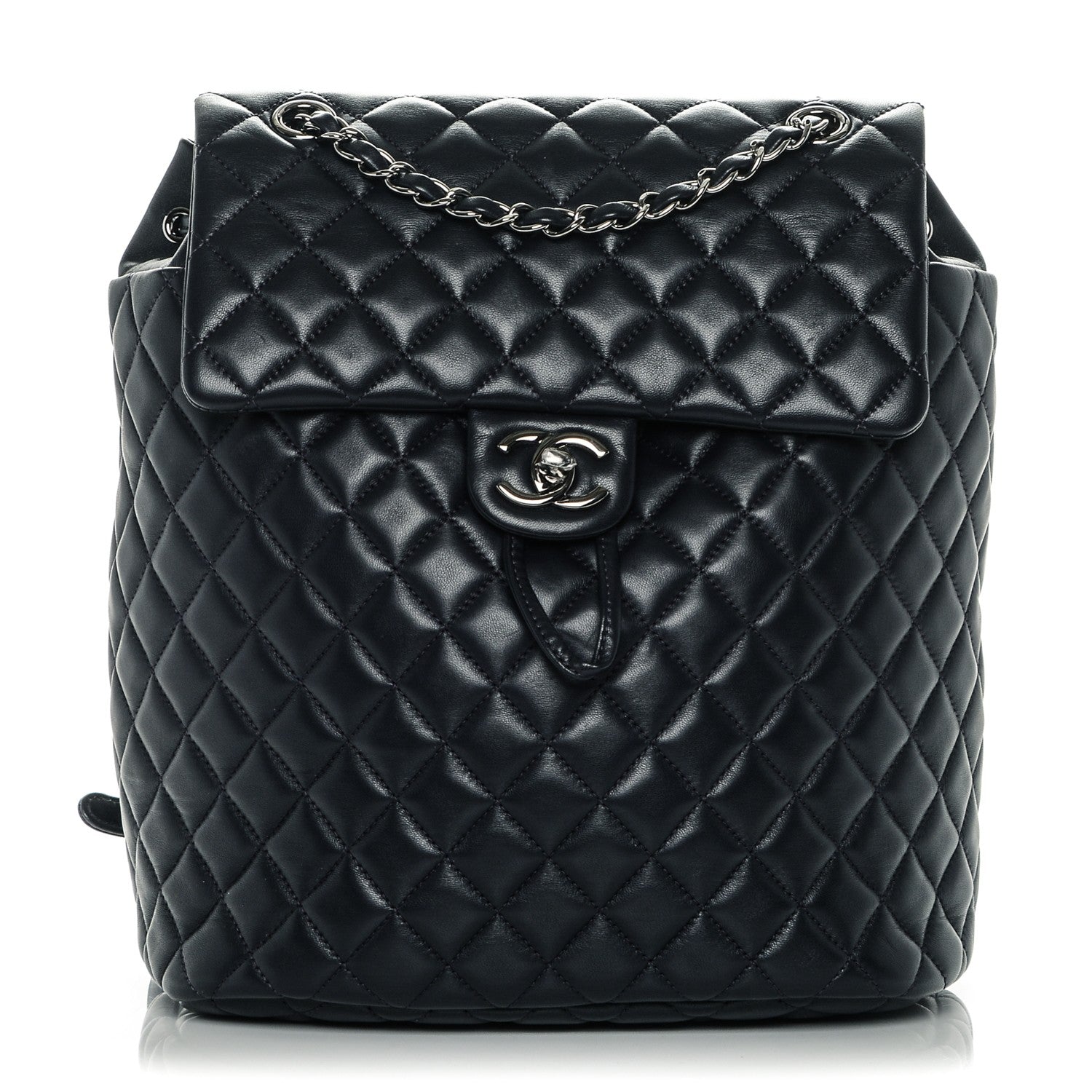 Chanel Lambskin Quilted Large Urban Spirit Backpack Dark Navy 1 of 7