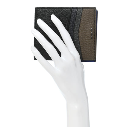 Fendi Calfskin Romano Hypnotic Bi-fold Wallet Lavagna Asfalto 2 of 11