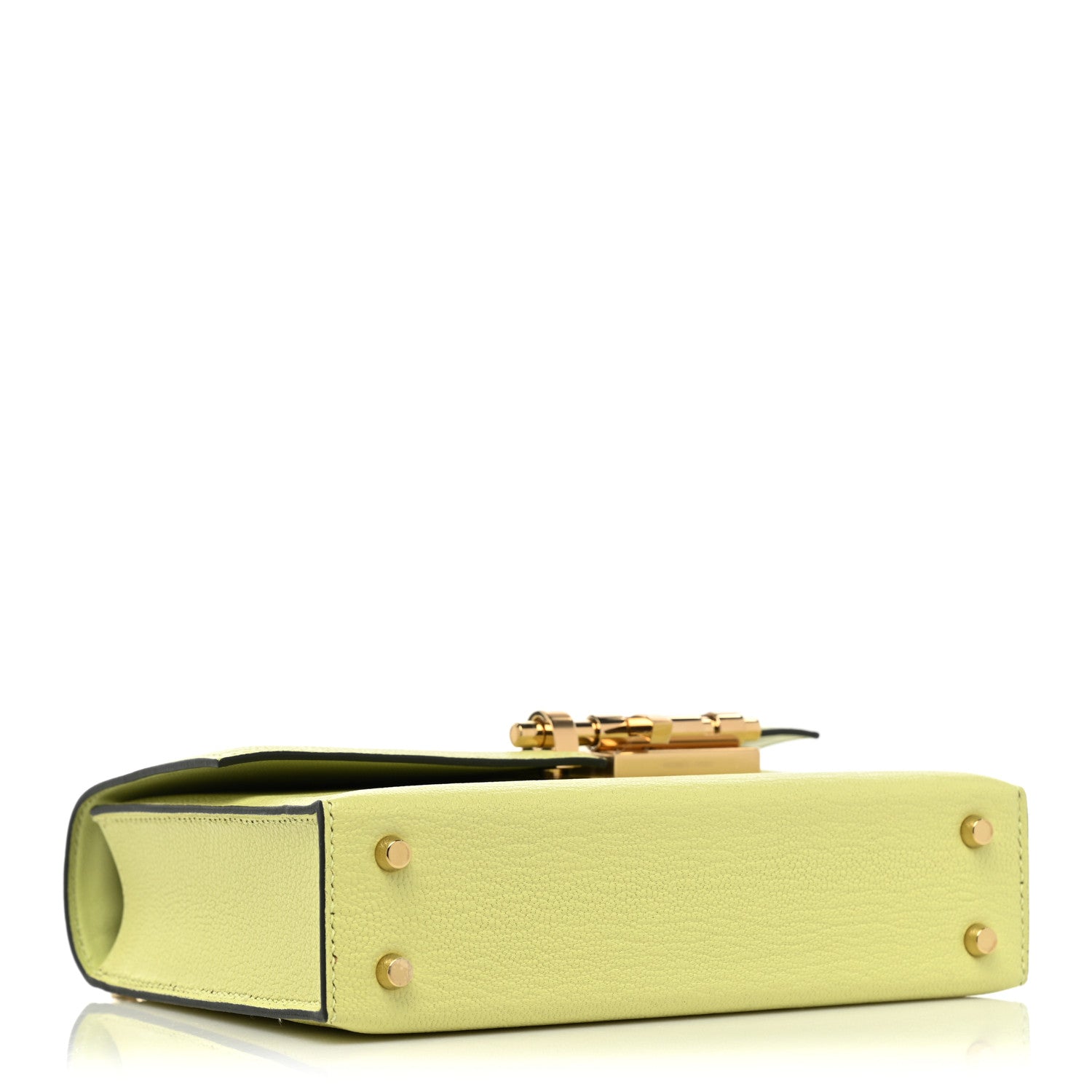 Hermes Chevre Mysore Mini Verrou Chaine Bag Jaune Bourgeon 4 of 11