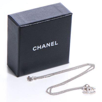 Chanel Swarovski Crystal CC Necklace Silver 4 of 5