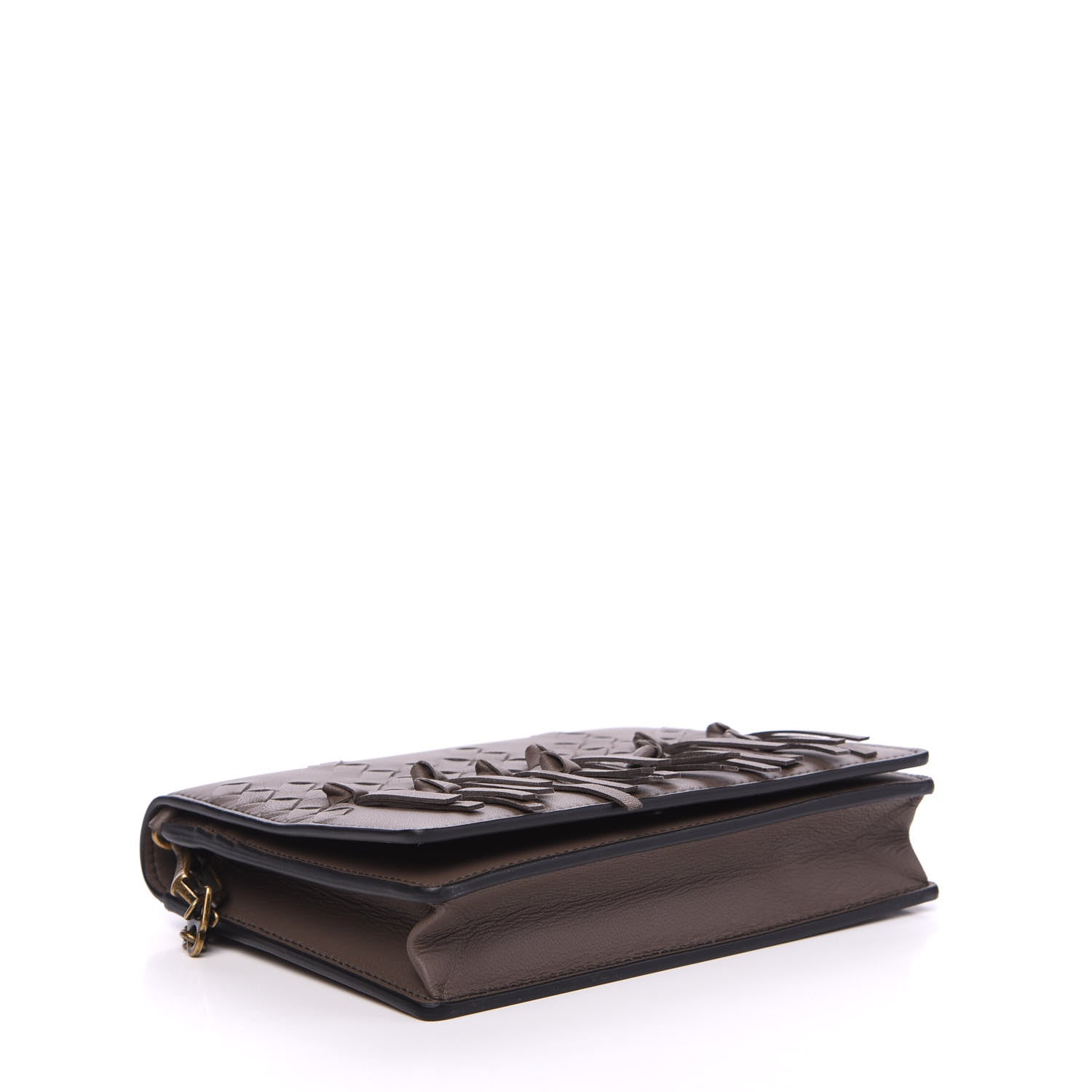 Bottega Veneta Nappa Intrecciato Brio Chain Wallet Steel 3 of 8