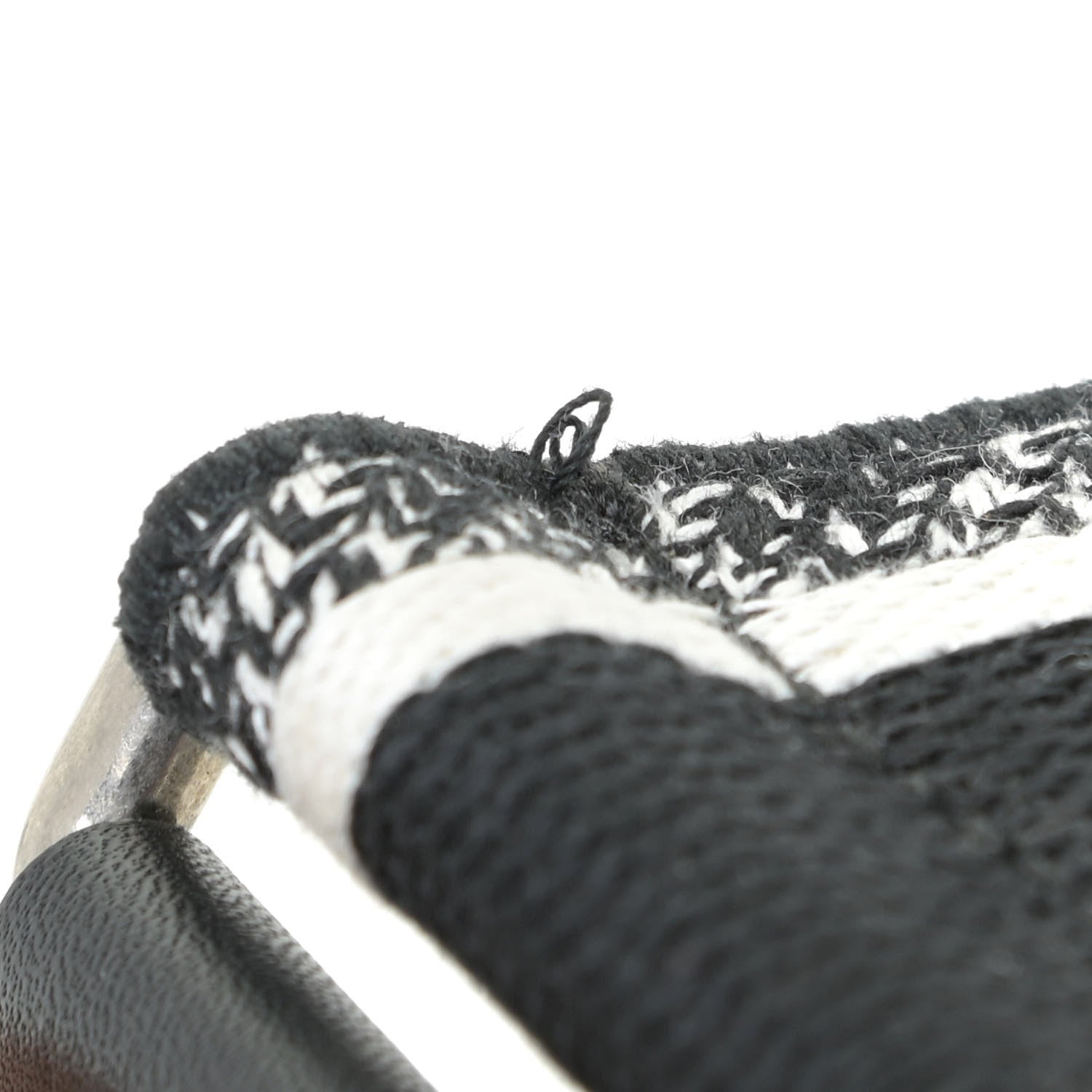 Christian Dior Canvas Embroidered Shoulder Strap Black White 6 of 6