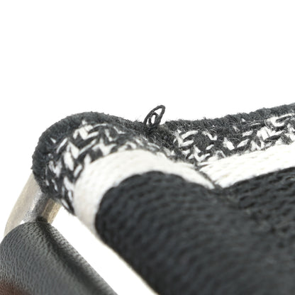 Christian Dior Canvas Embroidered Shoulder Strap Black White 6 of 6