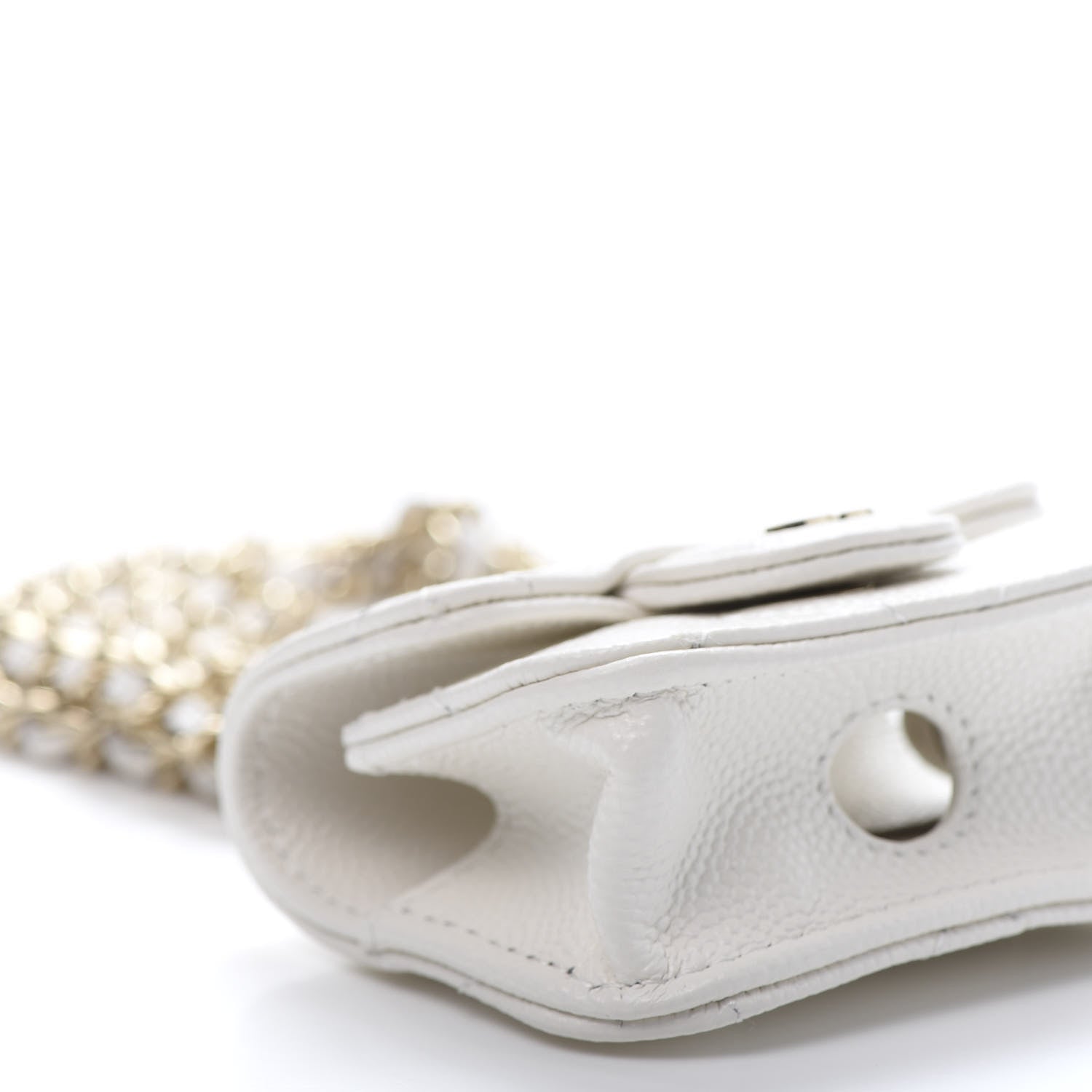 Chanel Caviar Quilted Airpods Pro Case White 6 of 12