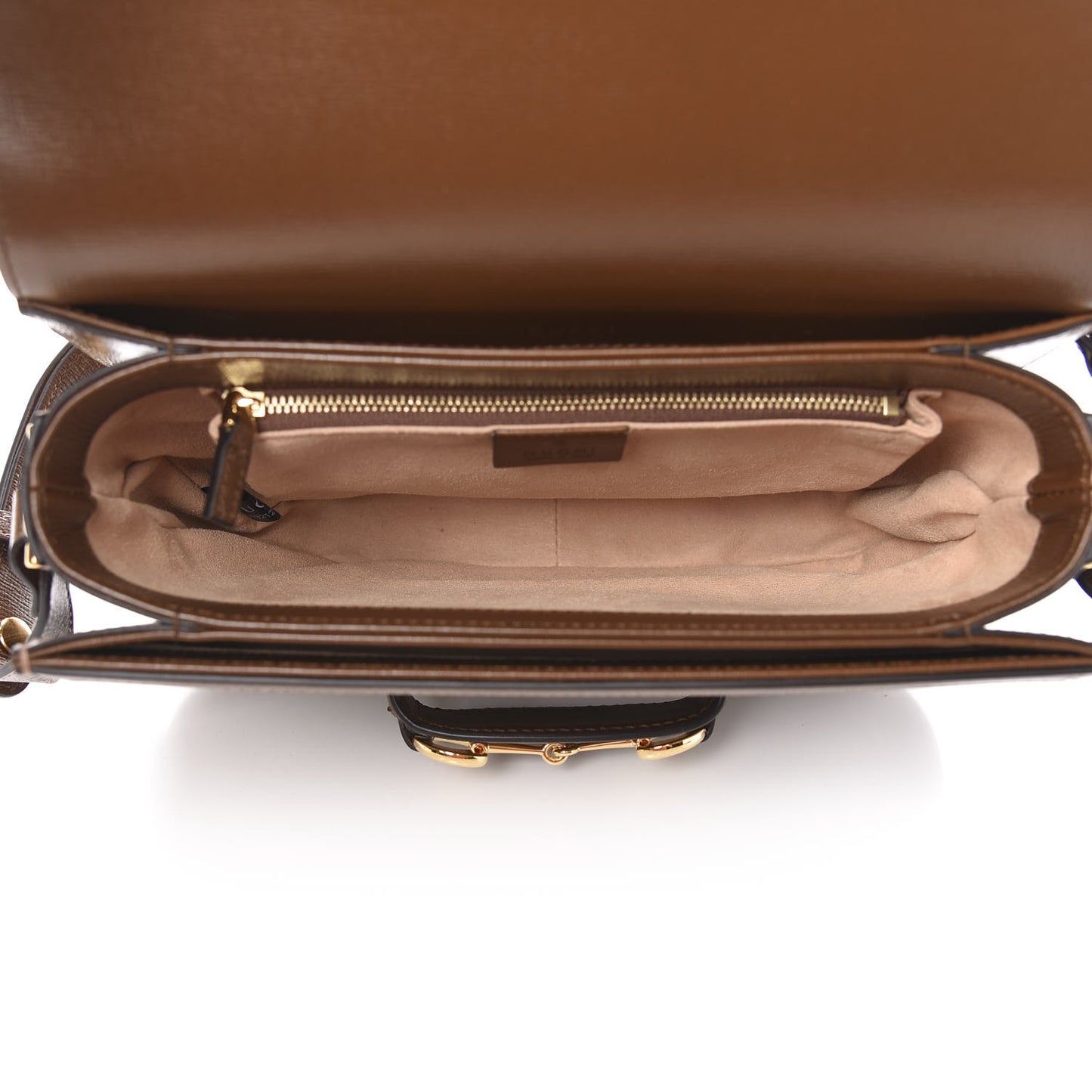 GG Supreme Monogram Horsebit 1955 Shoulder Bag Beige Brown Sugar
