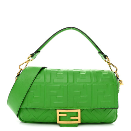 Fendi Nappa FF 1974 Embossed Baguette Tomatillo 1 of 16