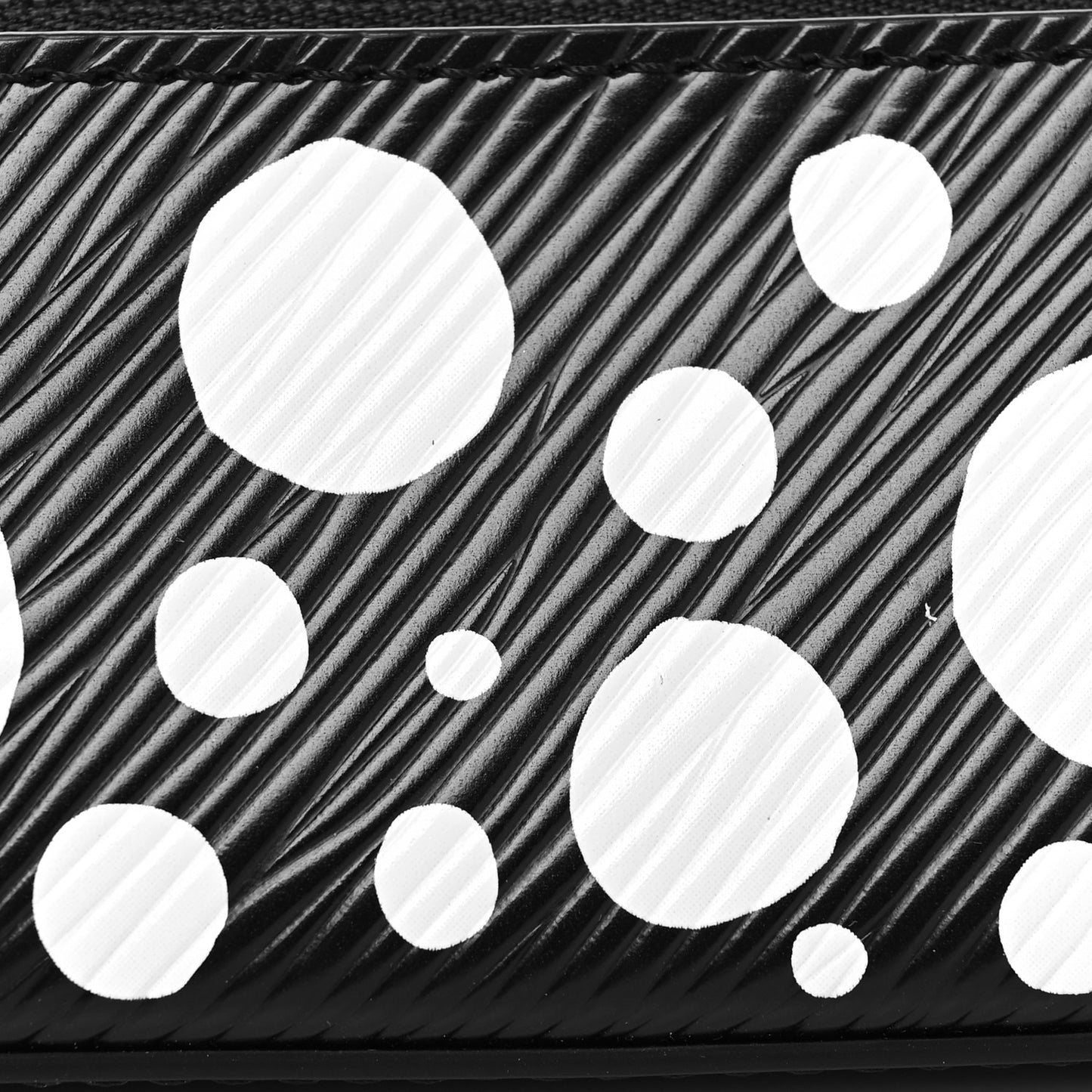 X YK Epi Infinity Dots Elizabeth Pencil Pouch Black White