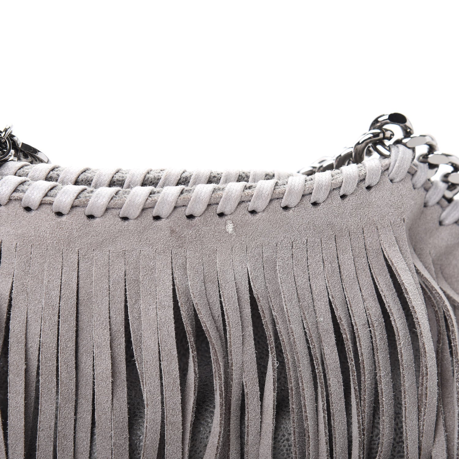 Stella McCartney Shaggy Deer Fringe Mini Falabella Tote Grey 11 of 11