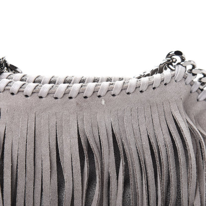 Stella McCartney Shaggy Deer Fringe Mini Falabella Tote Grey 11 of 11
