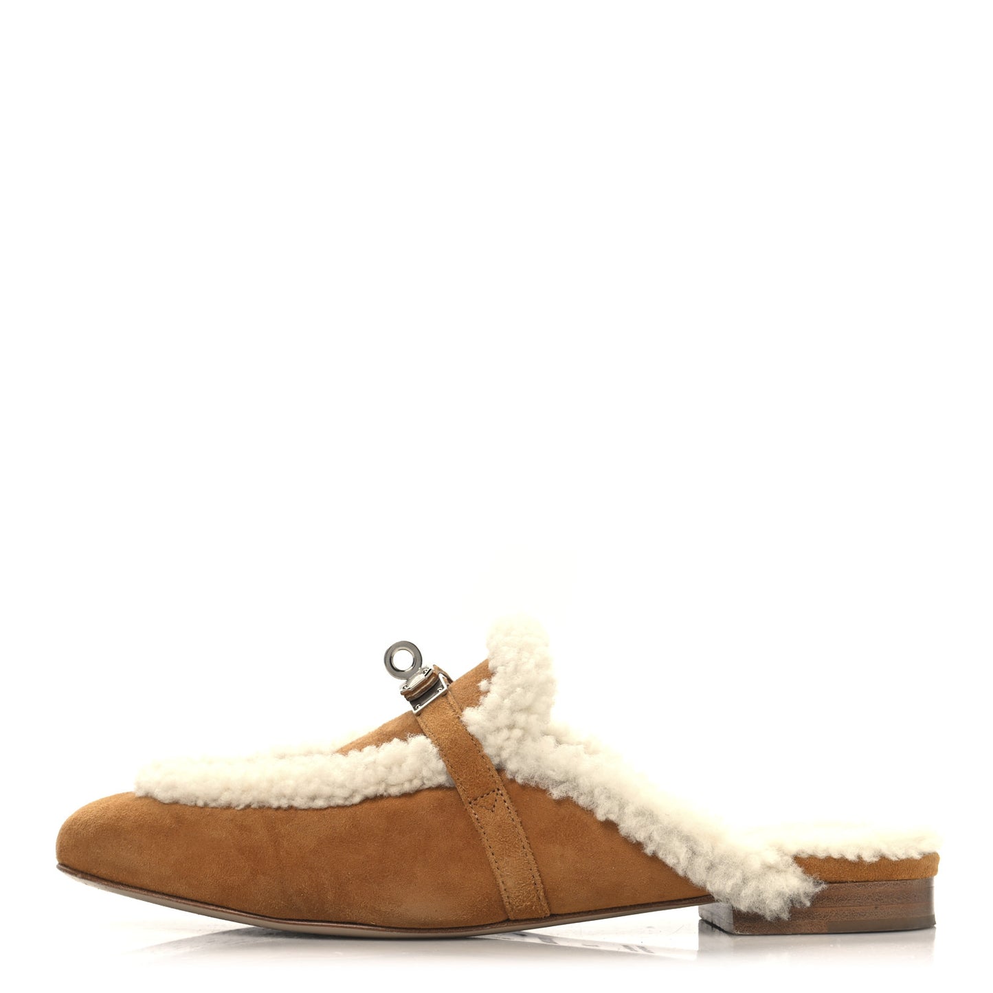 Suede Goatskin Woolskin Womens Oz Mules 38 Naturel