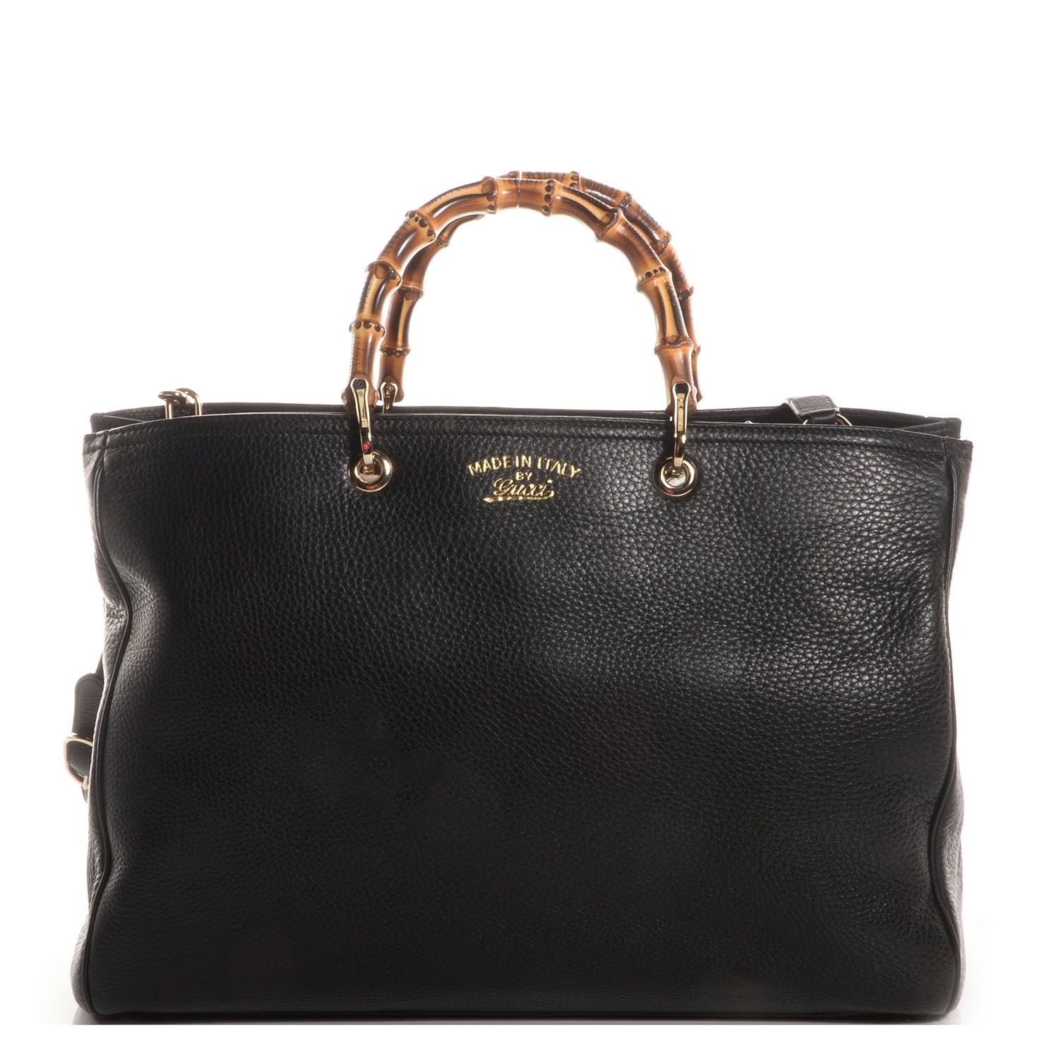 Gucci Leather Large Bamboo Shopper Tote Black 1 of 8
