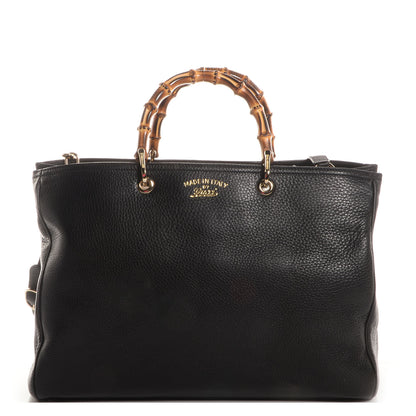 Gucci Leather Large Bamboo Shopper Tote Black 1 of 8