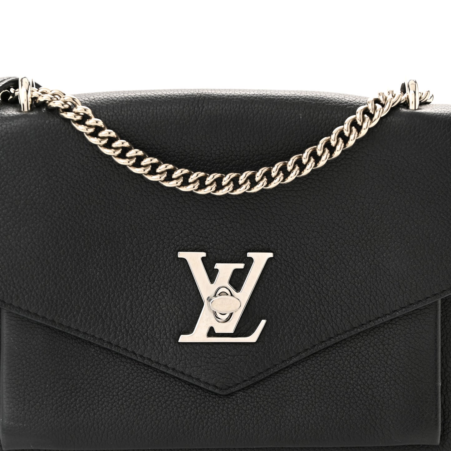 Soft Calfskin My Lockme Chain Bag BB Black
