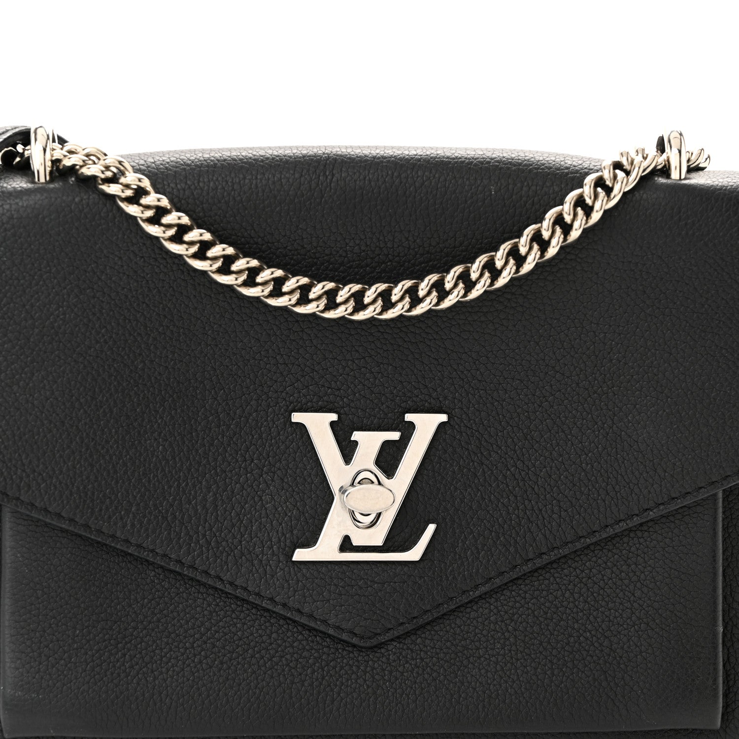 Louis Vuitton Soft Calfskin My Lockme Chain Bag BB Black 7 of 10