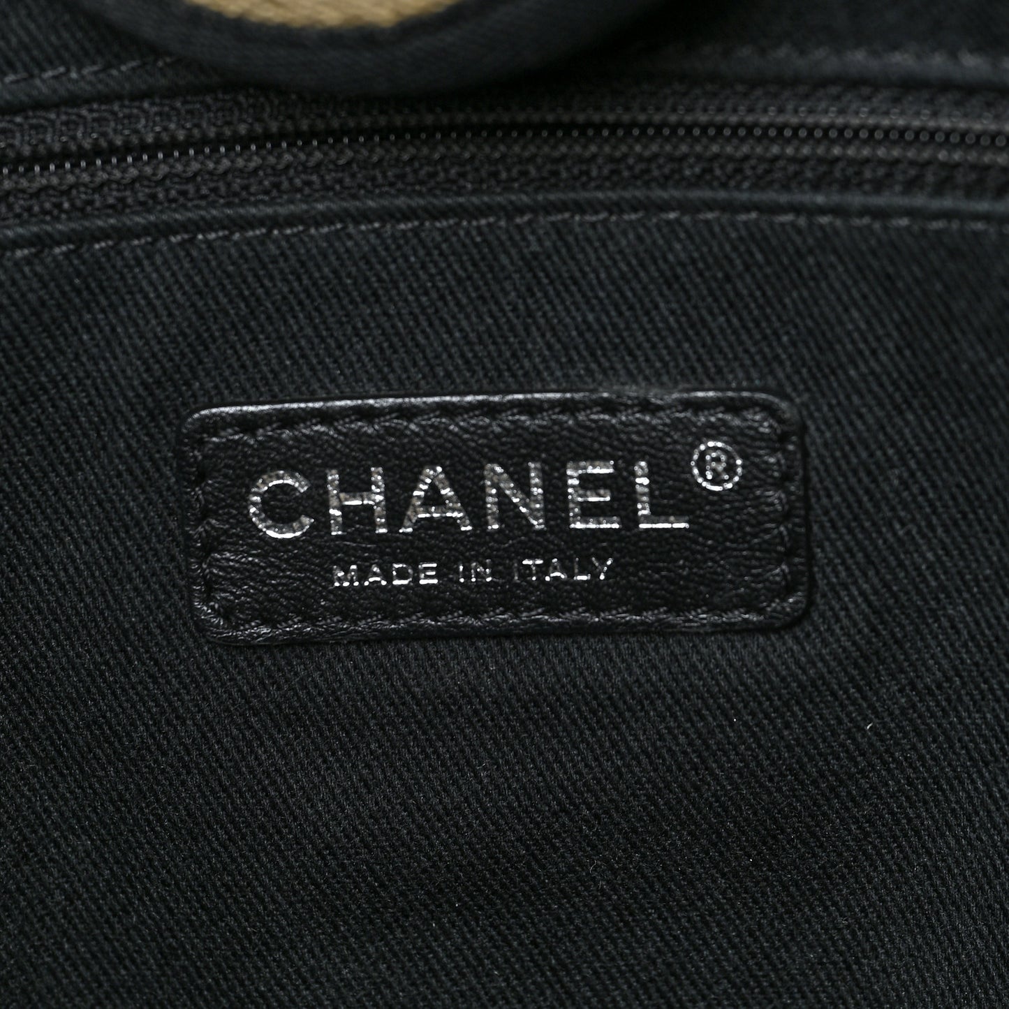 Canvas Medium Deauville Tote Beige Black