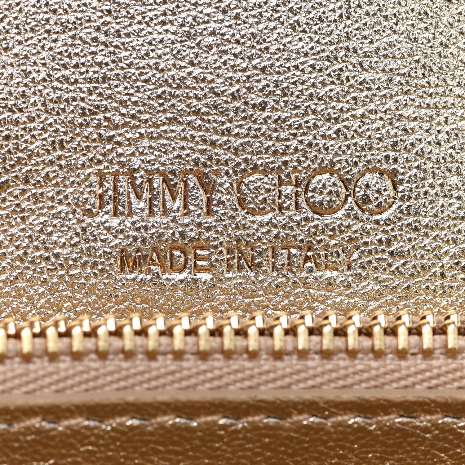 Jimmy Choo Glitter Fabric Milla Chain Wallet Champagne 6 of 10