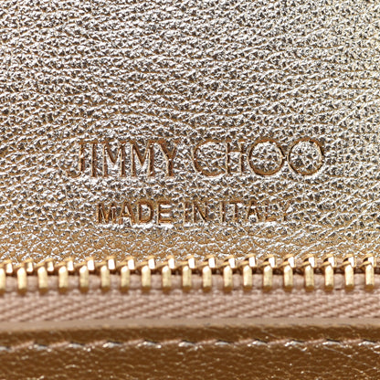 Jimmy Choo Glitter Fabric Milla Chain Wallet Champagne 6 of 10