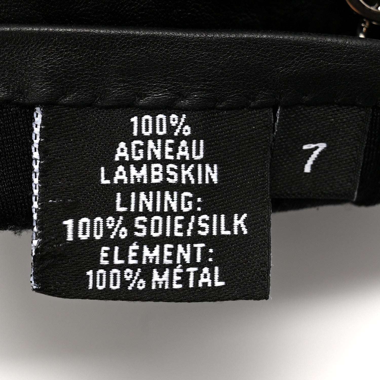 Chanel Lambskin Chain CC Glove 7 Black 3 of 5