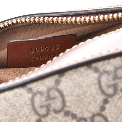 Gucci GG Supreme Monogram Cuoio Toscano Mini Chain Shoulder Bag Beige Ebony Cuir 7 of 8