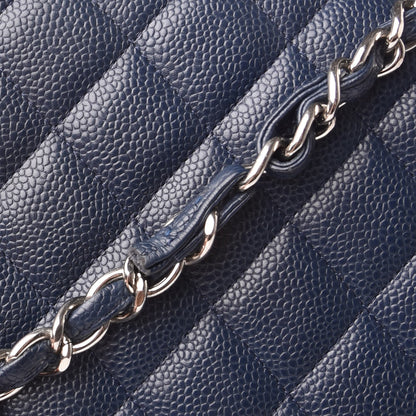 Chanel Caviar Quilted Maxi Single Flap Blue 7 of 11