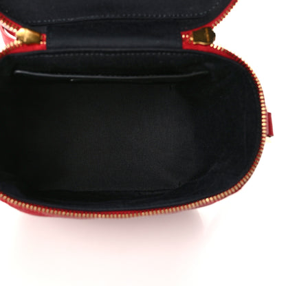 Saint Laurent Grain de Poudre Quilted 80's Vanity Bag Red 5 of 8