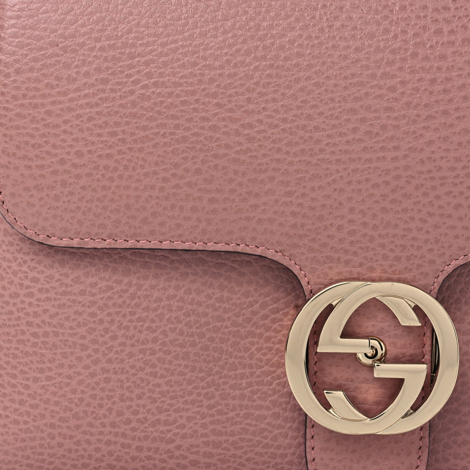 Gucci Dollar Calfskin Interlocking G Top Handle Shoulder Bag Soft Pink 10 of 16