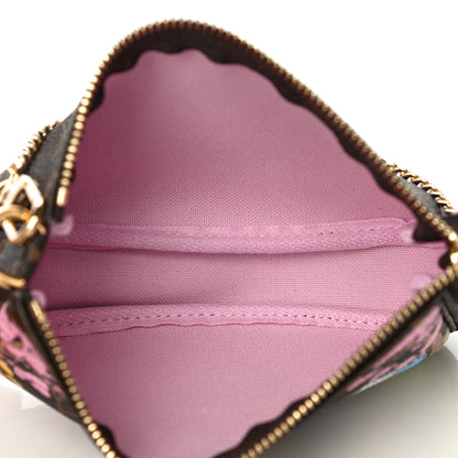 Louis Vuitton Monogram 2021 Christmas Animation Japanese Garden Mini Pochette Accessories Wisteria Pink 4 of 10