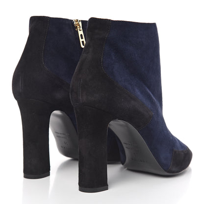 Hermes Suede Goatskin Neila Ankle Boots 39 Marine Black 4 of 10