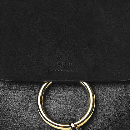 Chloe Suede Calfskin Small Faye Backpack Black 12 of 12
